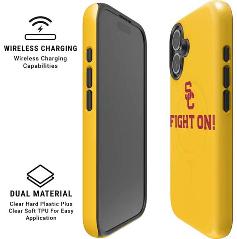 University of Southern California USC Fight On Gold iPhone 16 Plus Magsafe Impact Case